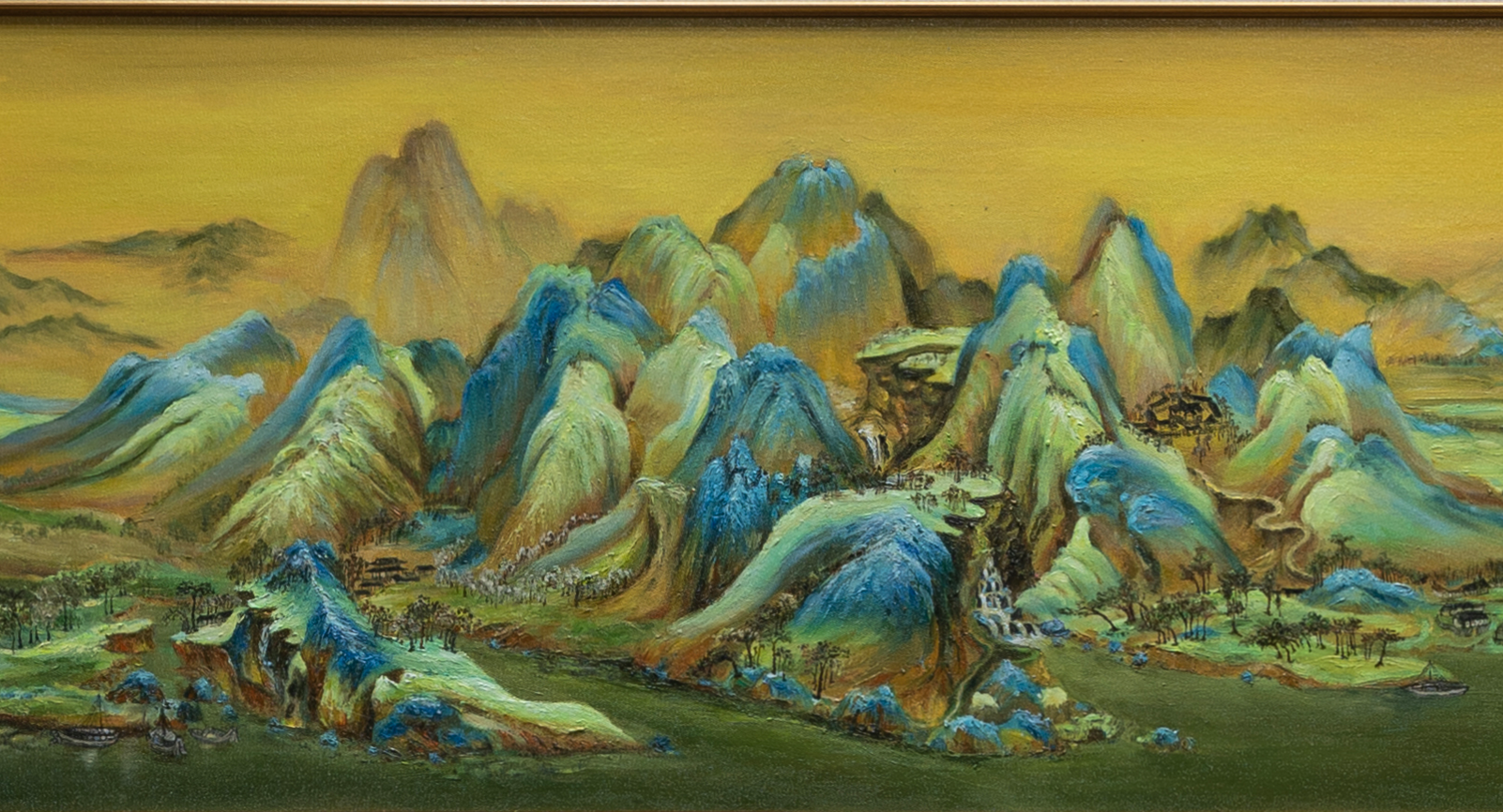 《再绘千里江山图》——杭州市绘生活妇女儿童素质教育发展中心油画展