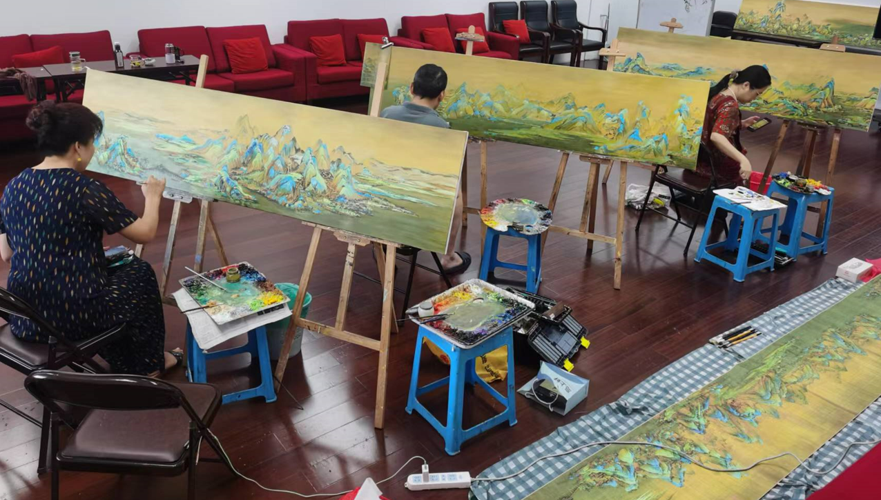 敬惜字纸之《重绘千里江山图》