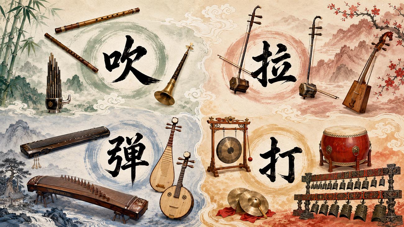 吹、拉、弹、打:中国民族乐器的基本分类