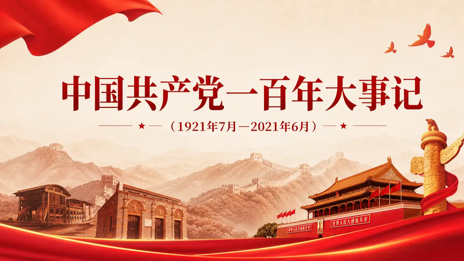 中国共产党一百年大事记（1921年7月—2021年6月）