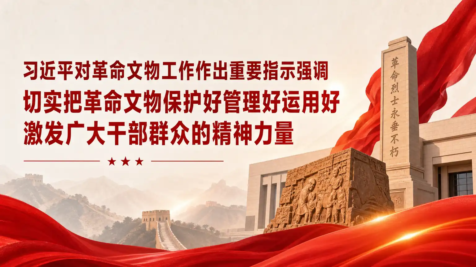 习近平对革命文物工作作出重要指示强调 切实把革命文物保护好管理好运用好 激发广大干部群众的精神力量