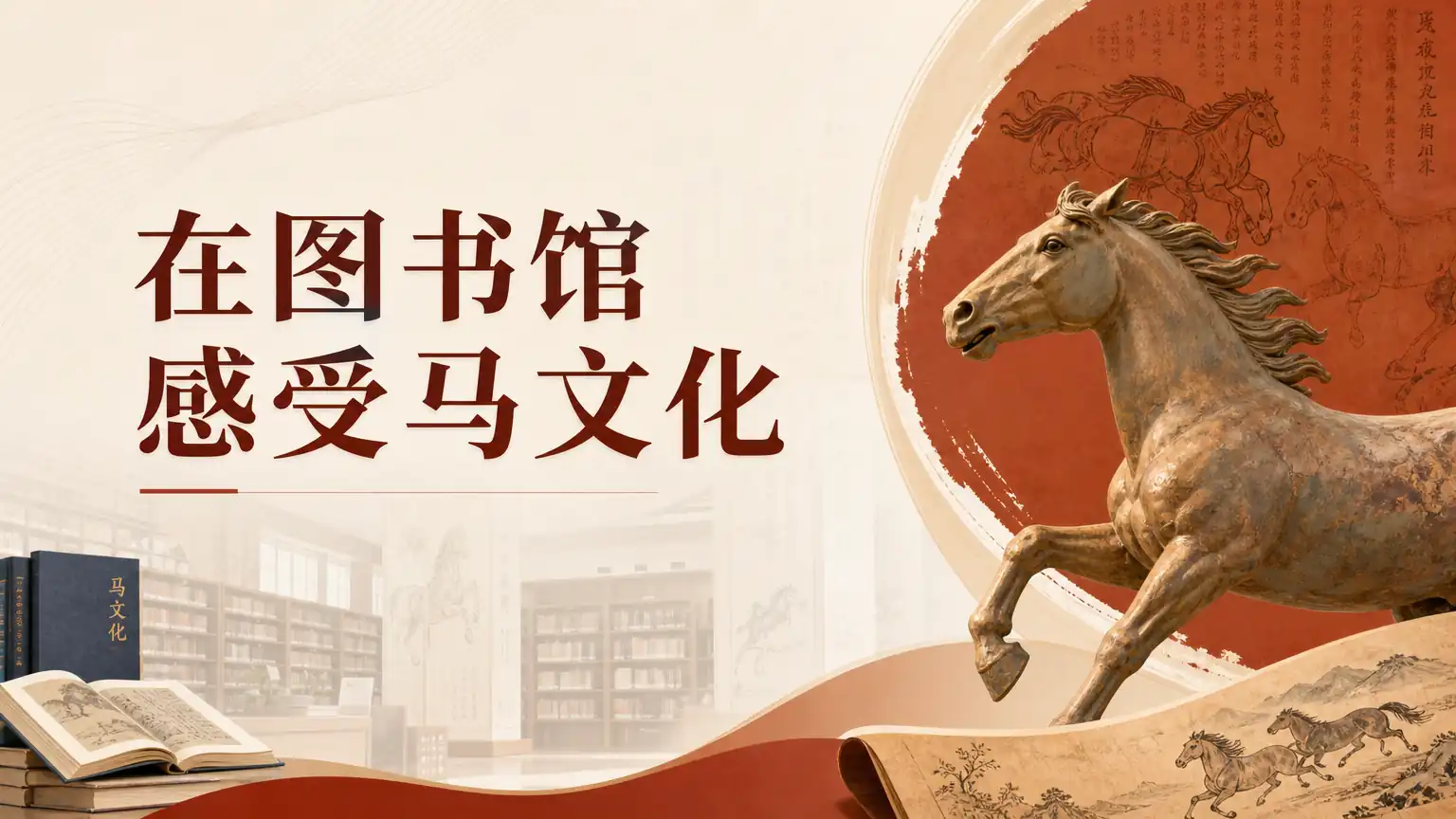 在图书馆感受马文化