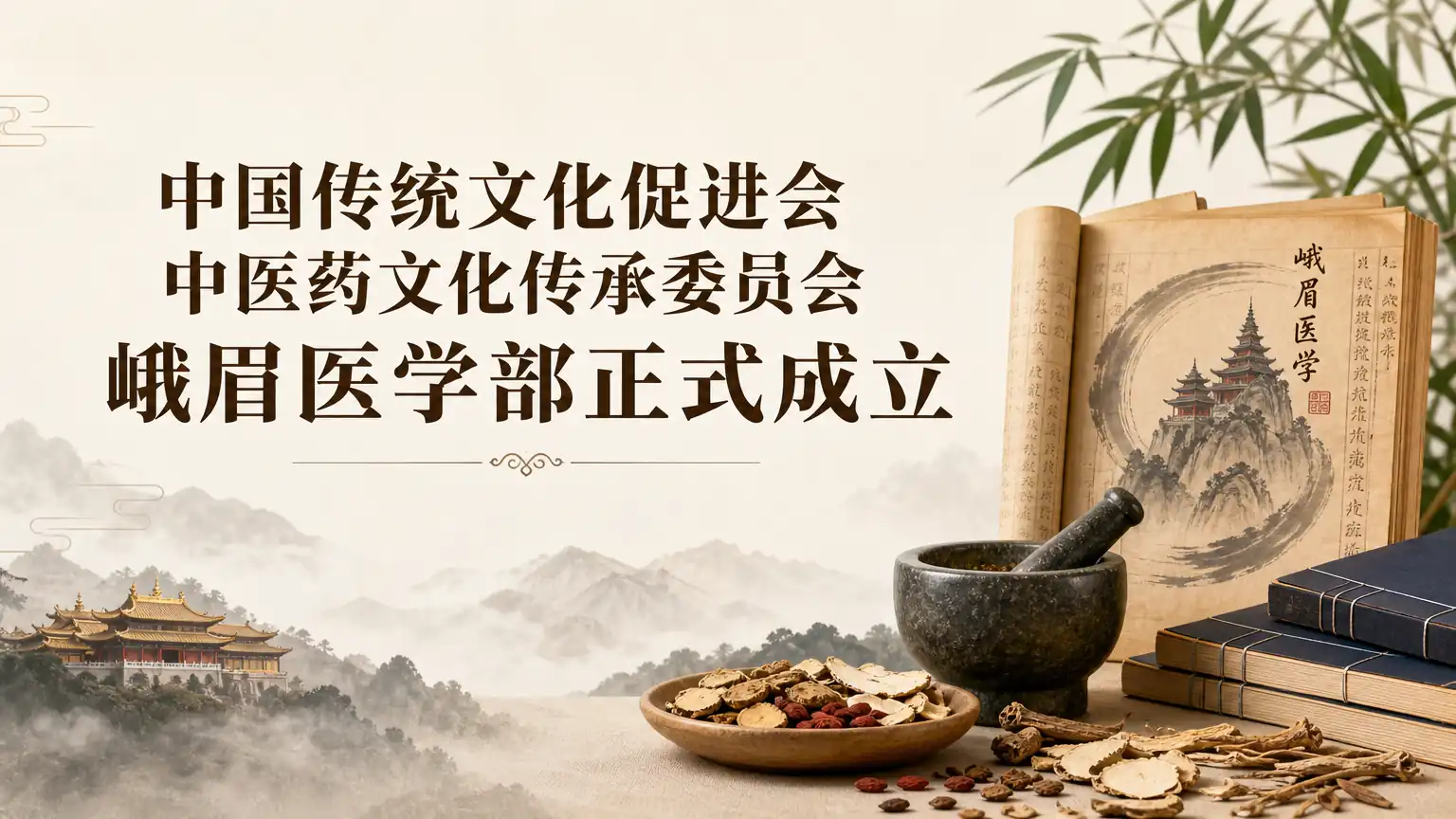 中国传统文化促进会中医药文化传承委员会峨眉医学部正式成立