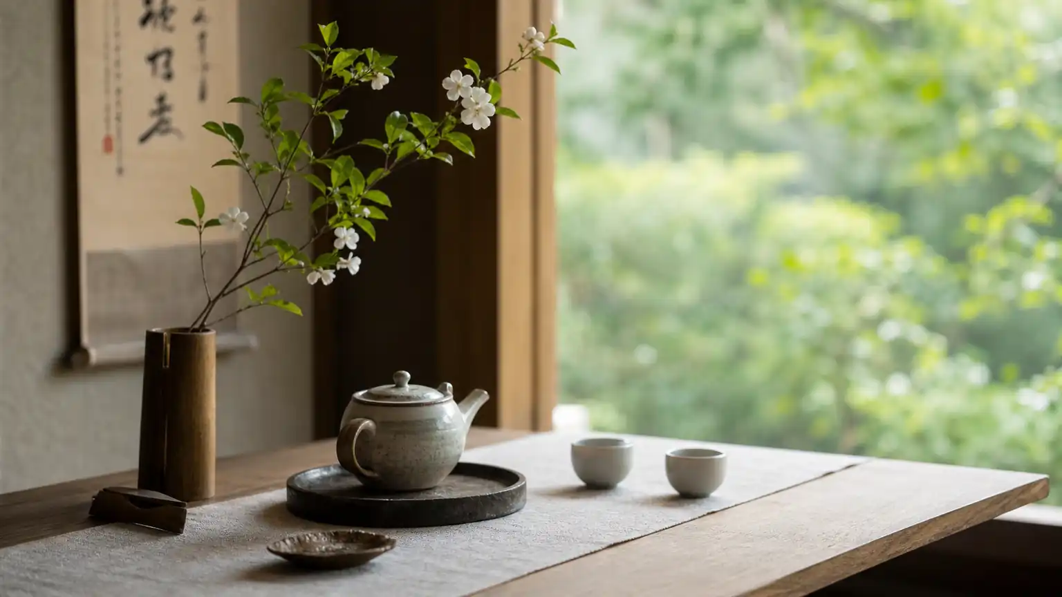 茶席之上,自有山林:茶道美学的空间营造法则