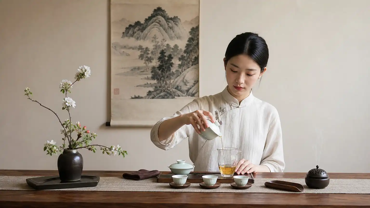 茶席之上,自有山林:茶道美学的空间营造法则