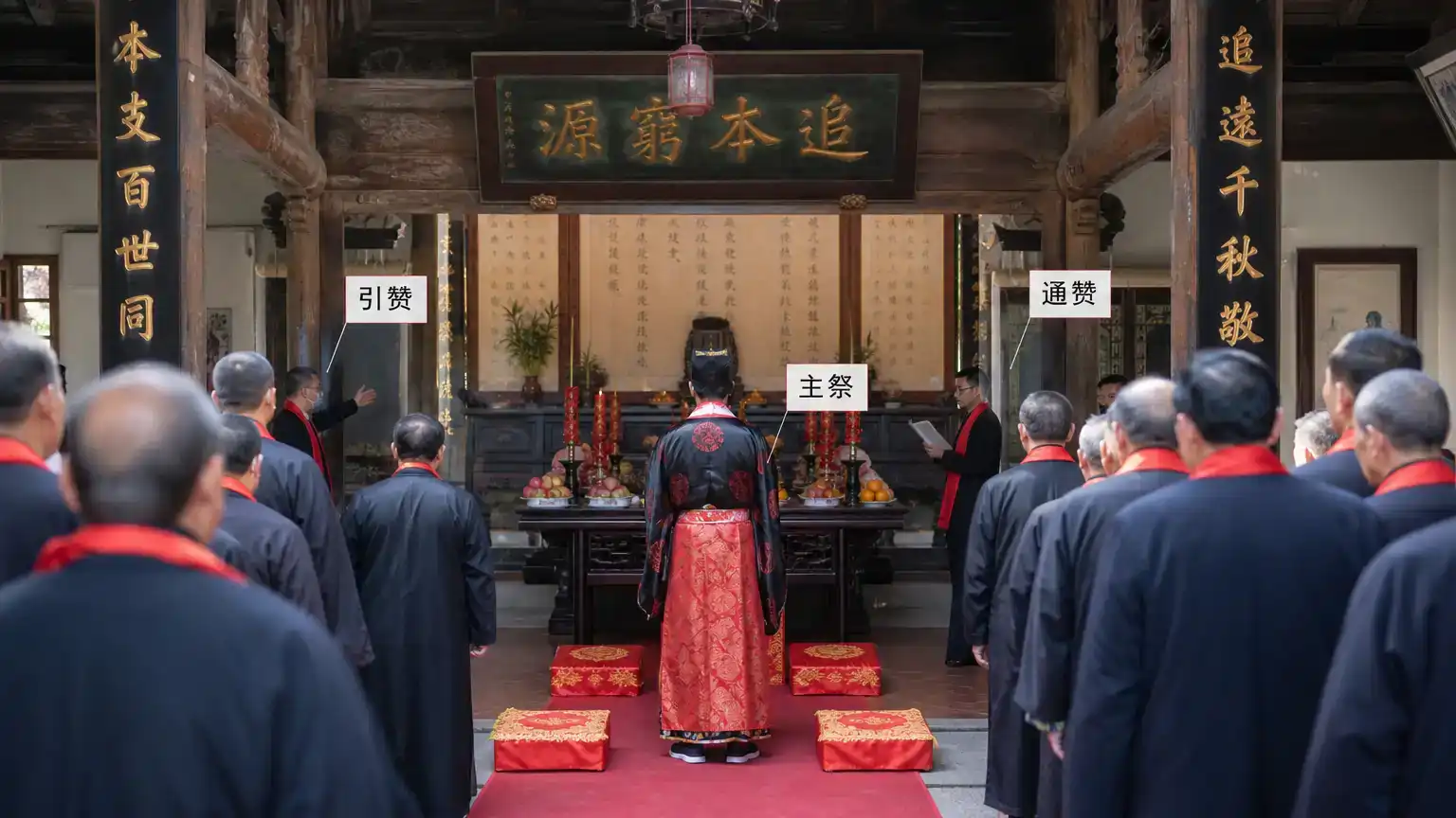 祠堂祭祖中的”通赞”与”引赞”:宗族祭祀主持的双轨体制