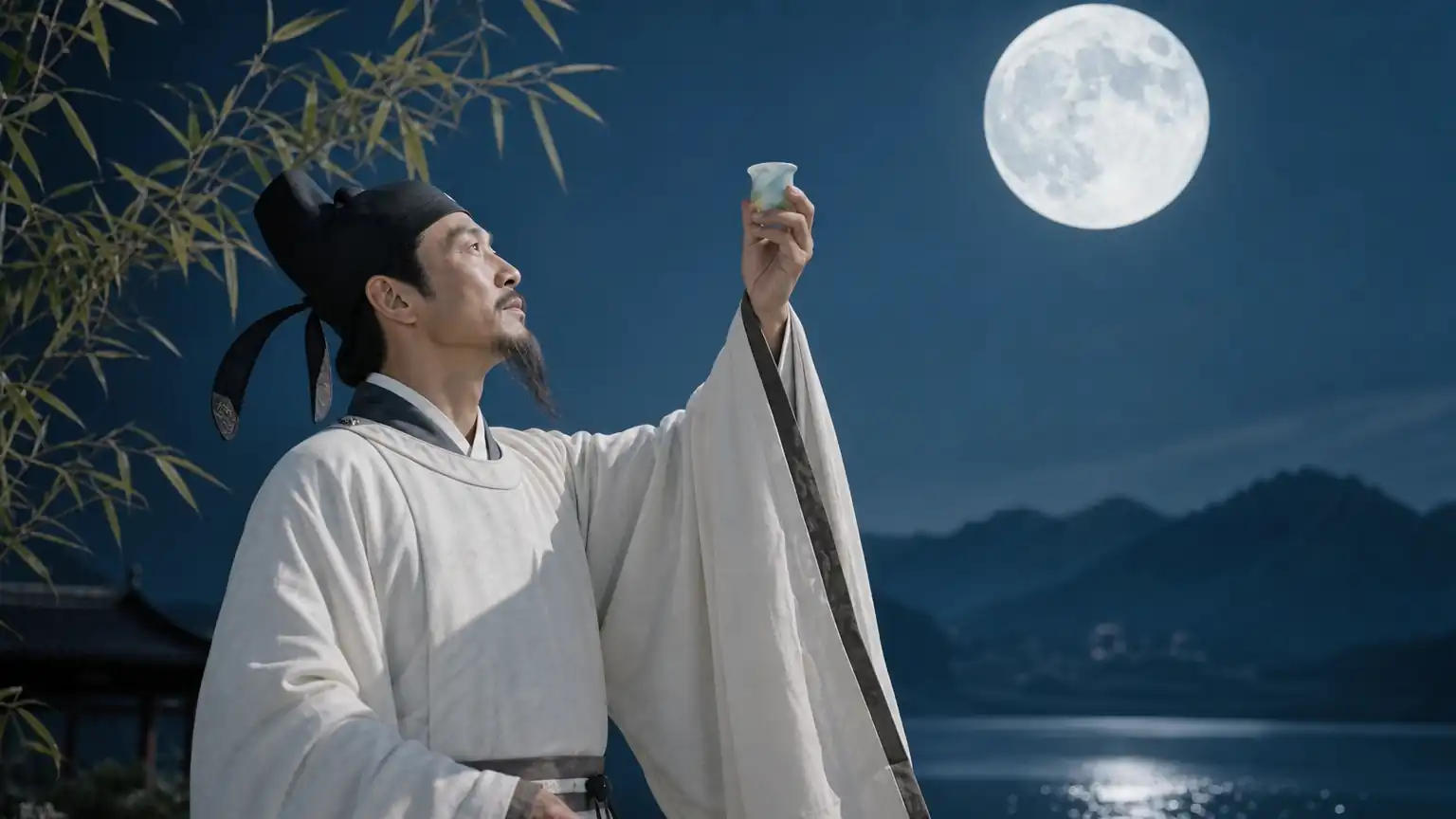 李白月下独酌诗意场景