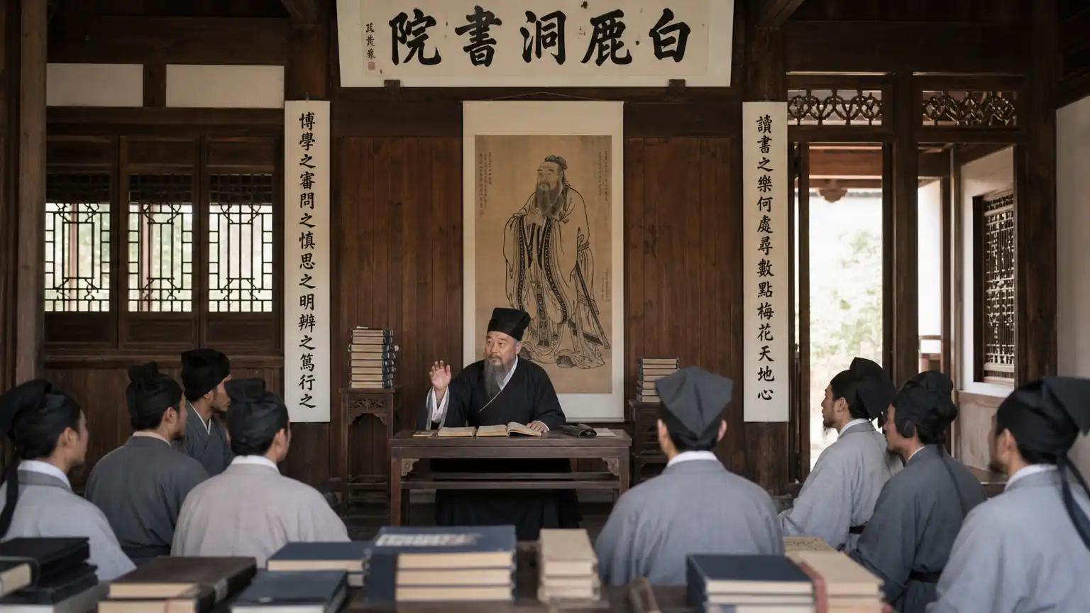 理学家讲学图