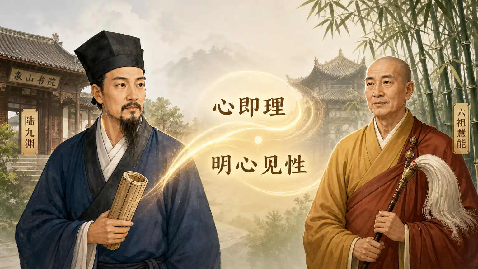 陆王心学与禅宗心即理关系图