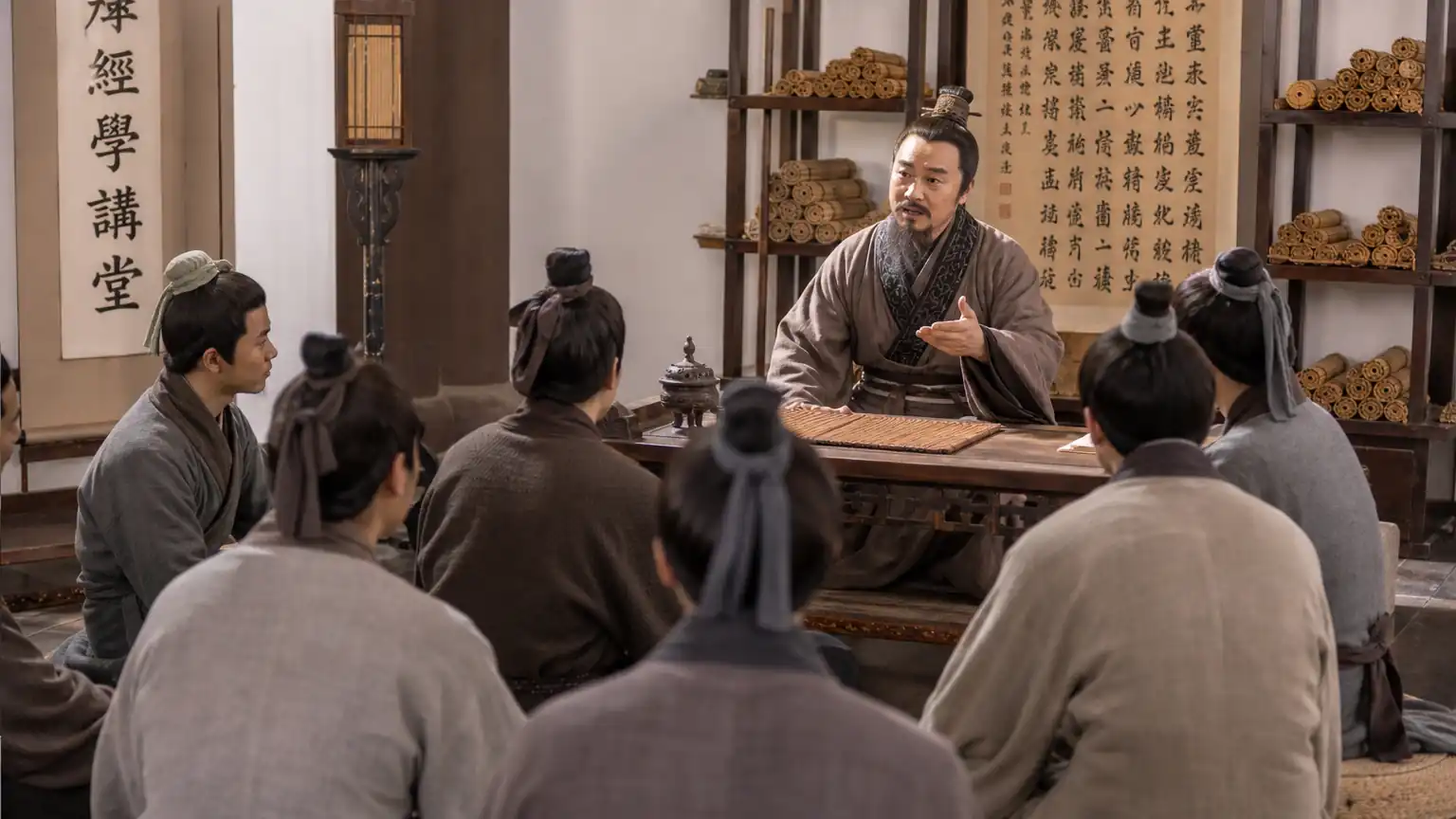 古代书院讲学场景