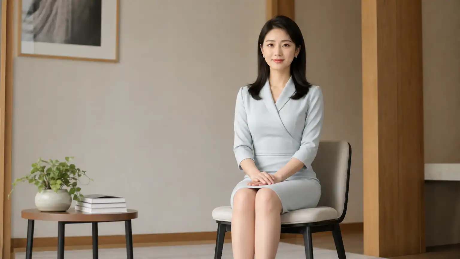 正襟危坐:穿裙子的坐姿礼仪