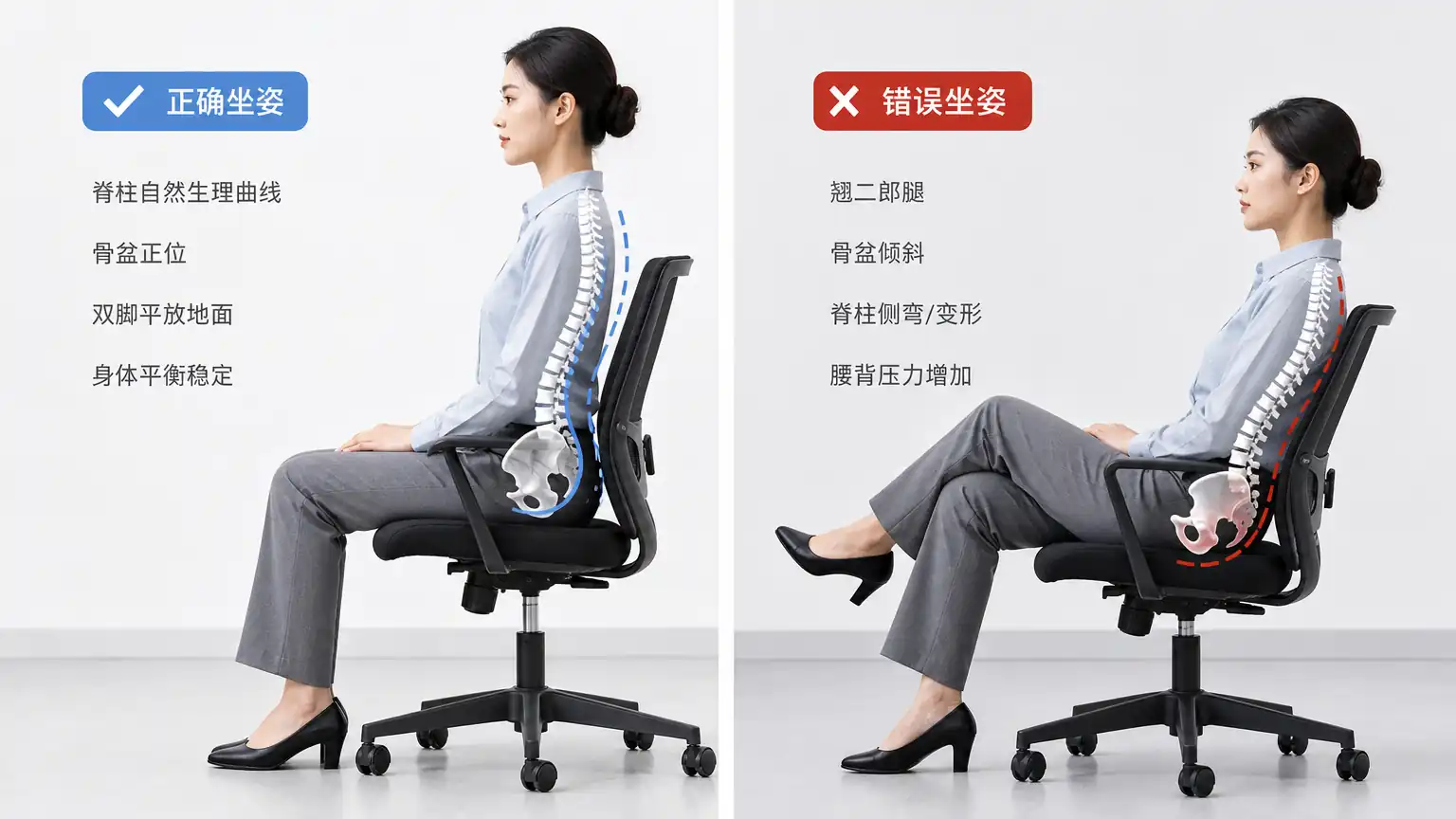 正襟危坐:穿裙子的坐姿礼仪