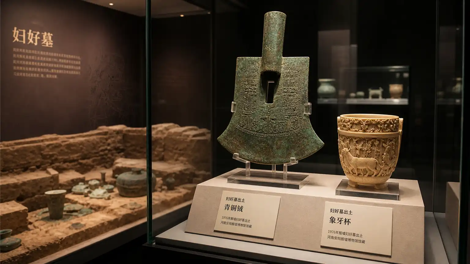 殷墟妇好墓出土青铜器与玉器