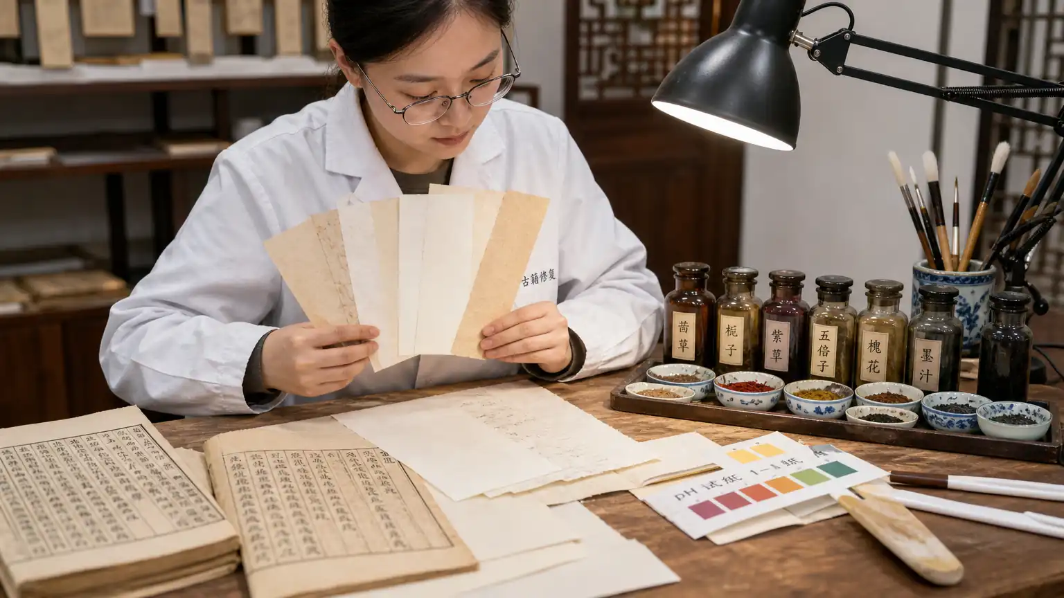 古籍修复中的补纸与托裱