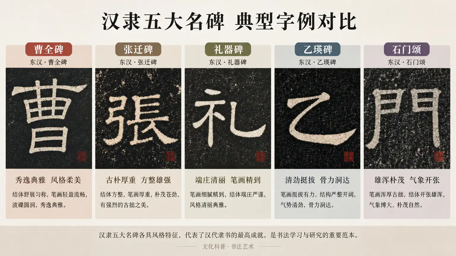 隶书入门(一):隶变的革命与五大名碑的选择指南