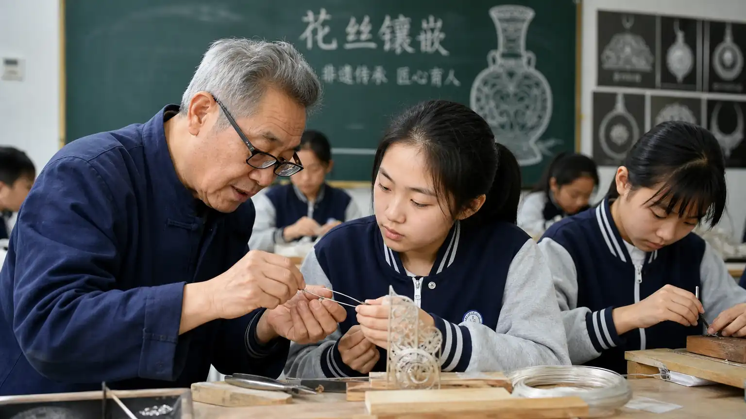 非遗进校园:琉璃与花丝镶嵌的青春模样