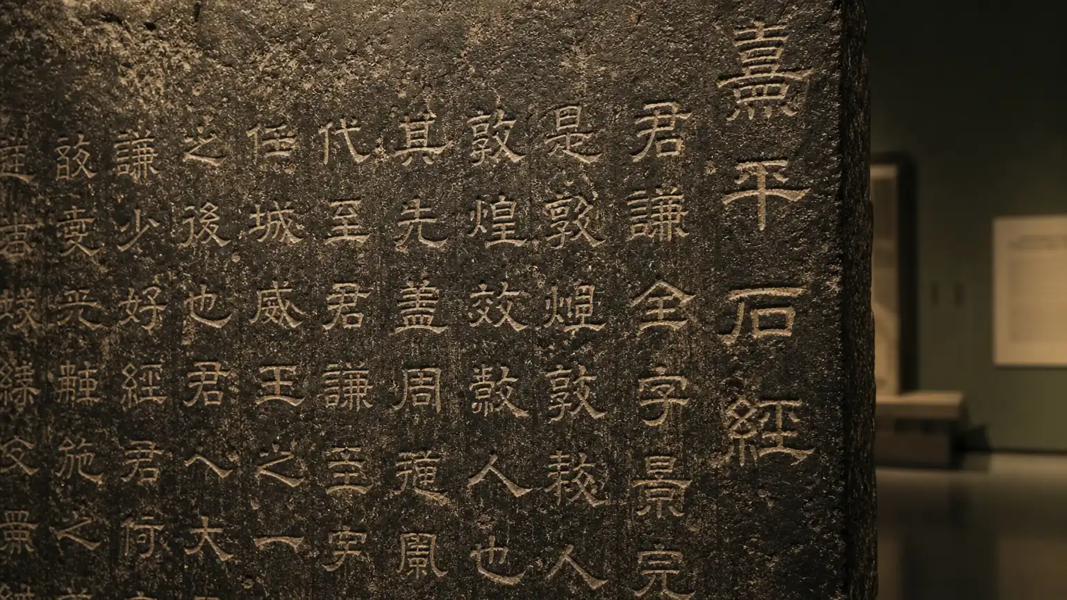 熹平石经石碑图