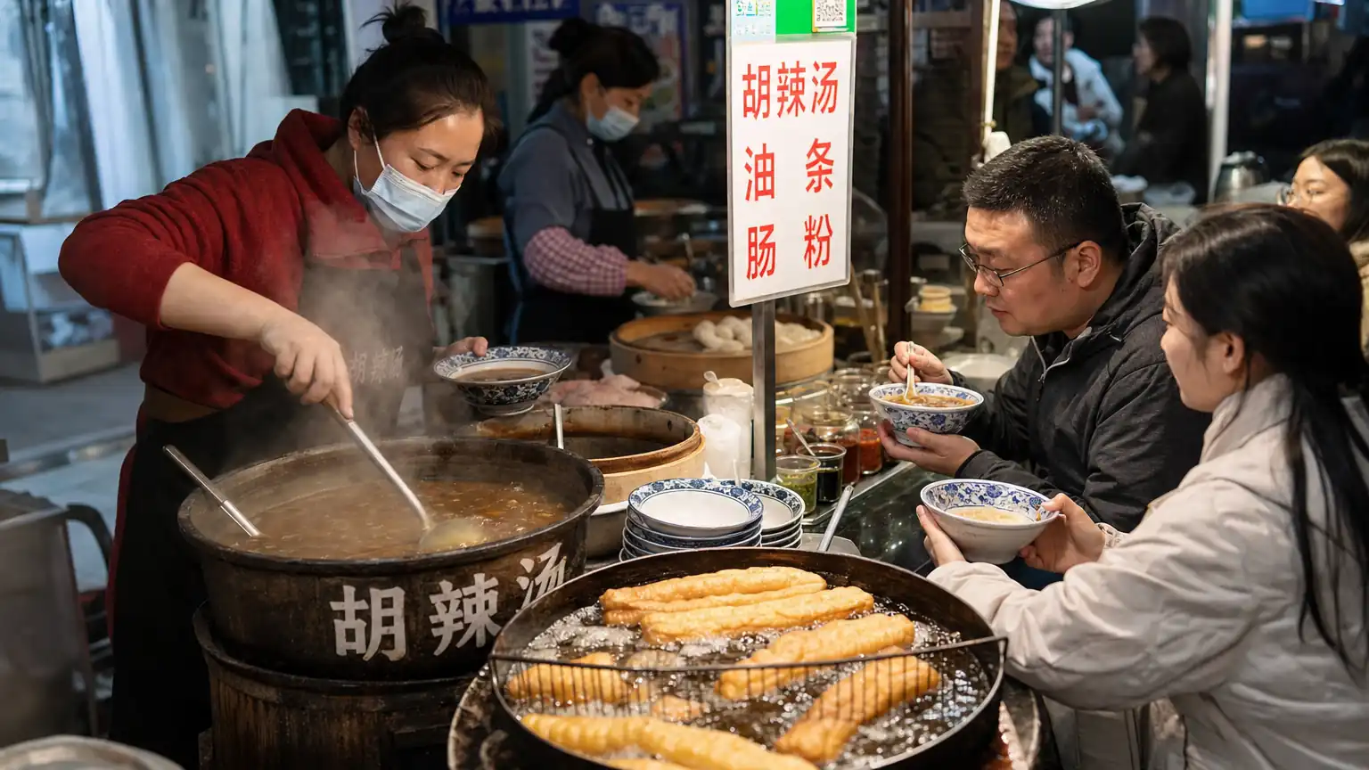 传统市集里的烟火气