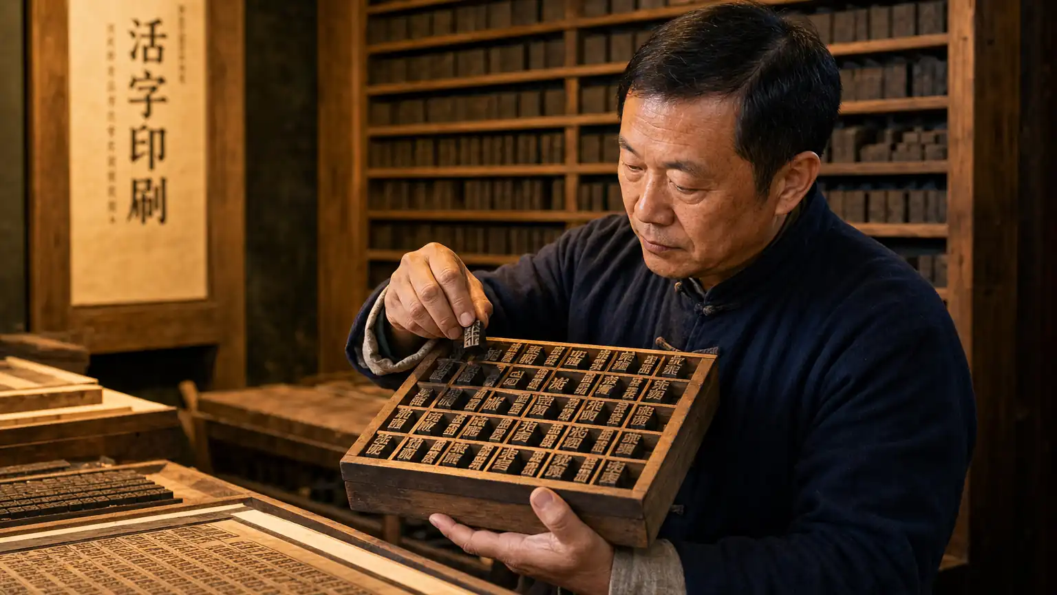木活字排版工序图