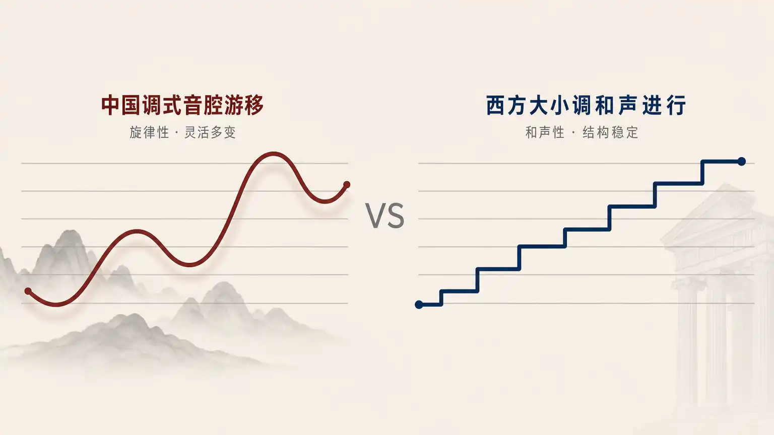 中国传统调式和西方大小调有什么不同