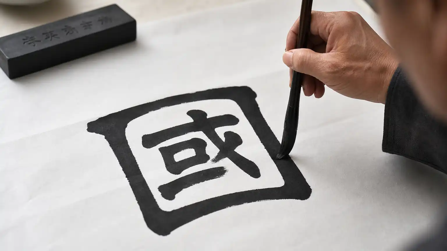 隶书全包围结构书写示范
