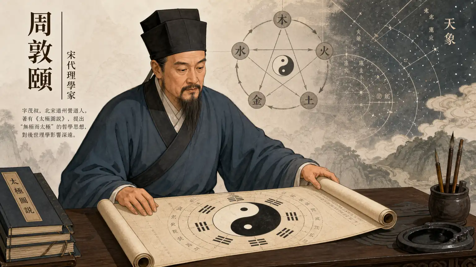 周敦颐太极图说宇宙生成图