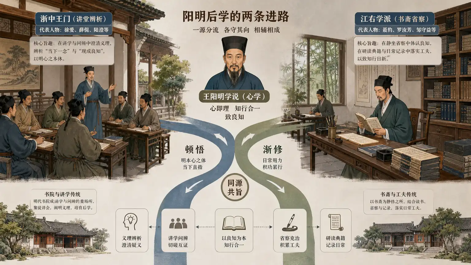 阳明后学各支系发展脉络梳理