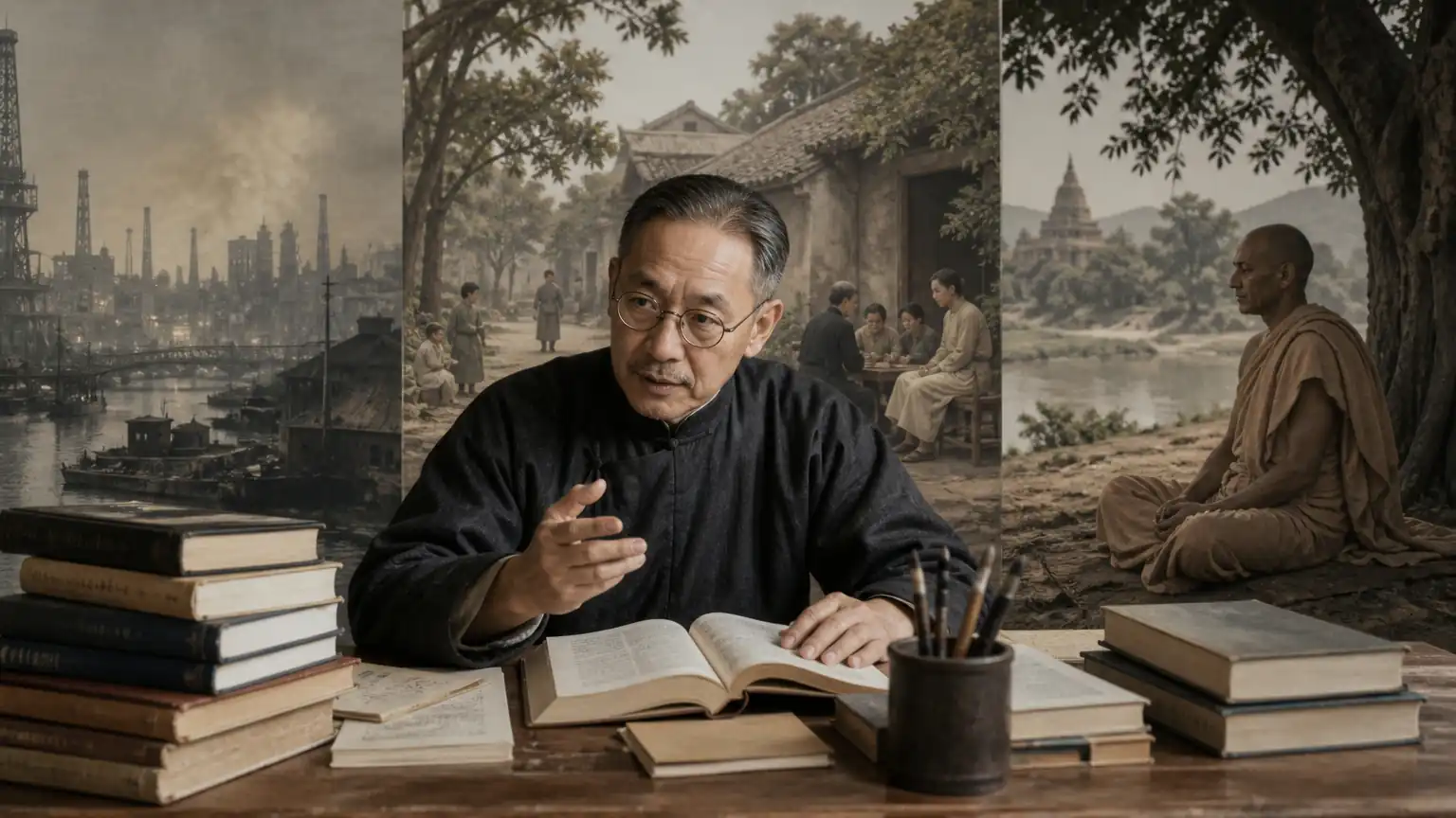 梁漱溟与中西印文化比较图
