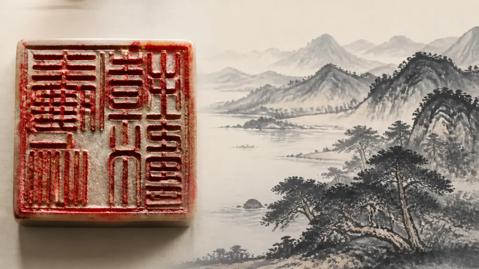 篆刻章法与山水构图的共通逻辑