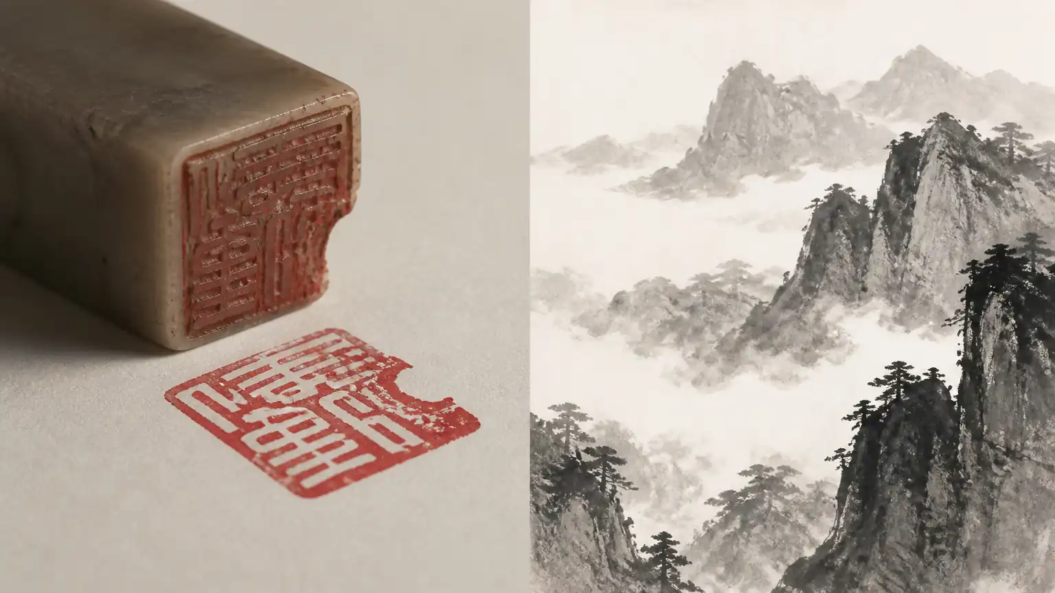 篆刻章法与山水构图的共通逻辑