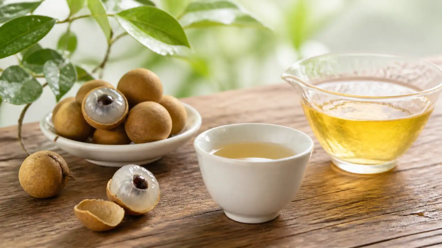 白露食白龙眼茶席图