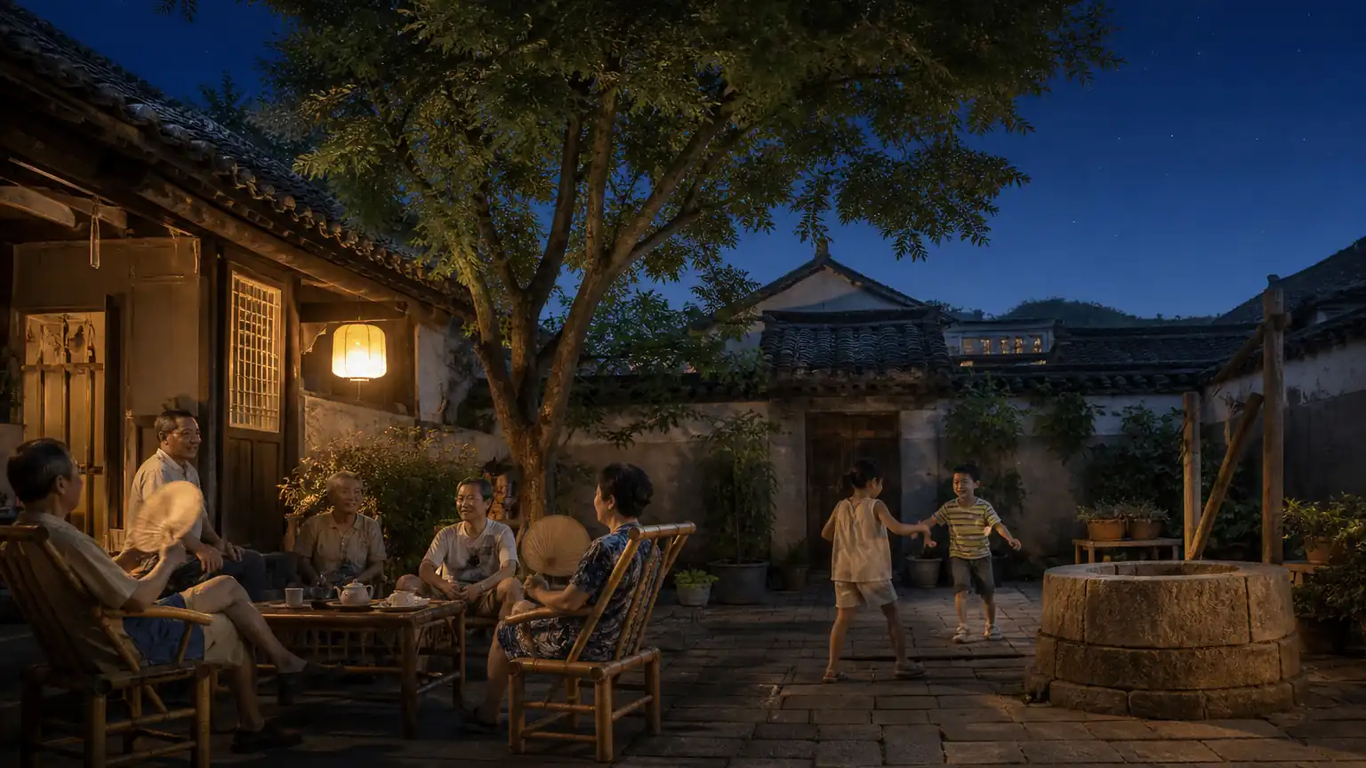 夏夜纳凉与萤火虫的流萤之趣