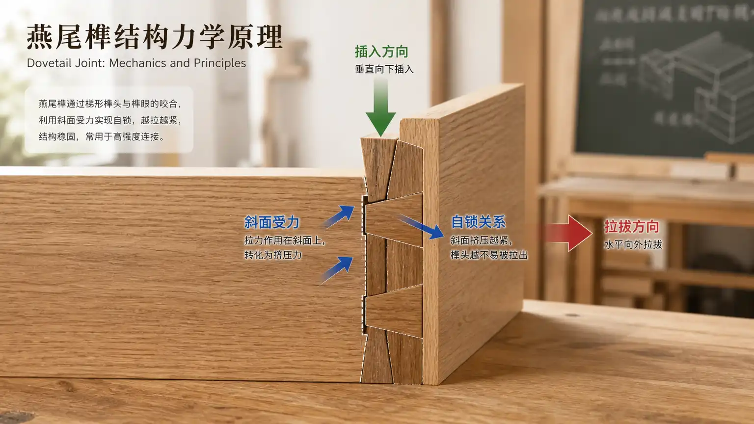 榫卯(四)燕尾榫的力学原理与制作步骤