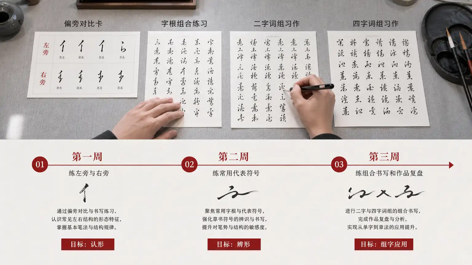 草书入门(十):标准草书71个通用符号速记教学