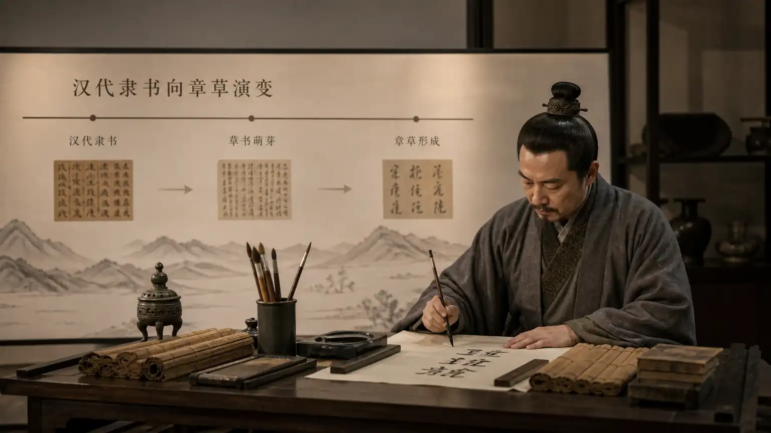 皇象急就章章草简淡流动古意