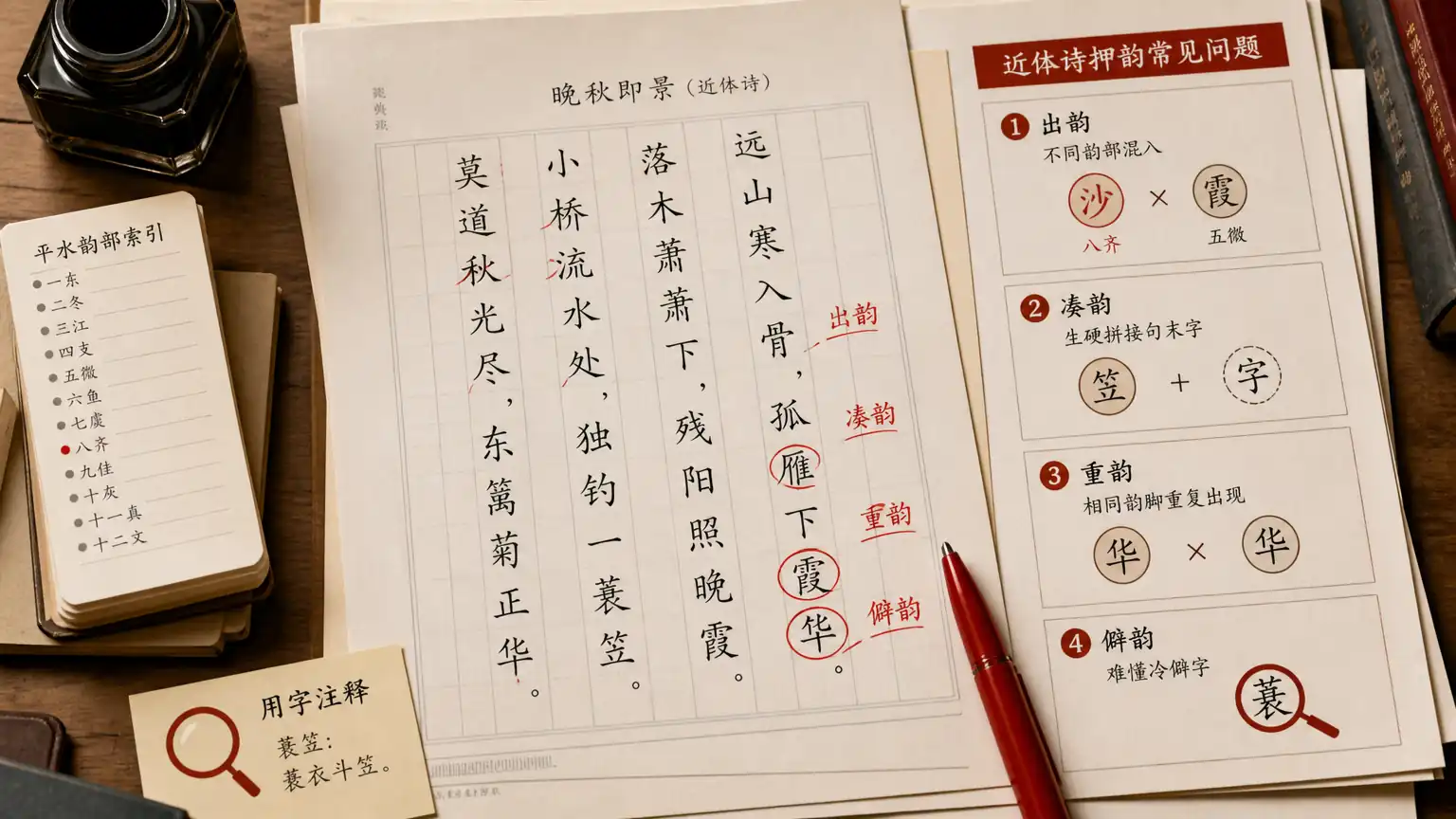 诗词格律入门二:平水韵检索方法与押韵禁忌