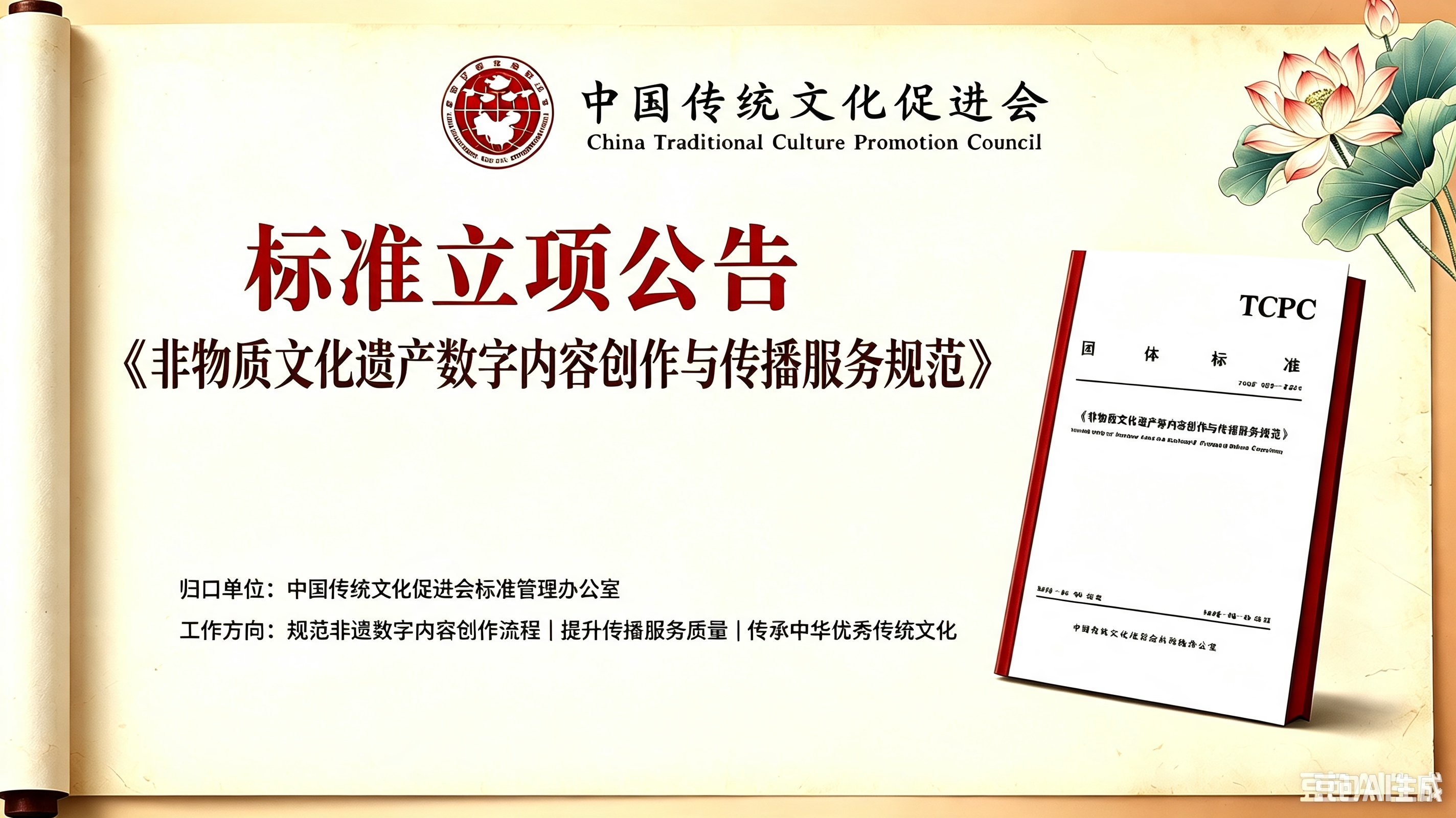 非遗数字内容标准立项公告