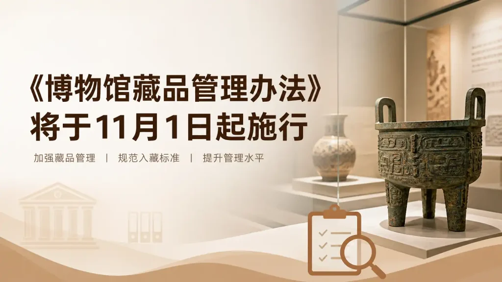 《博物馆藏品管理办法》将于11月1日起施行