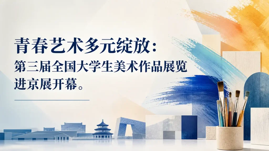 青春艺术多元绽放：第三届全国大学生美术作品展览进京展开幕