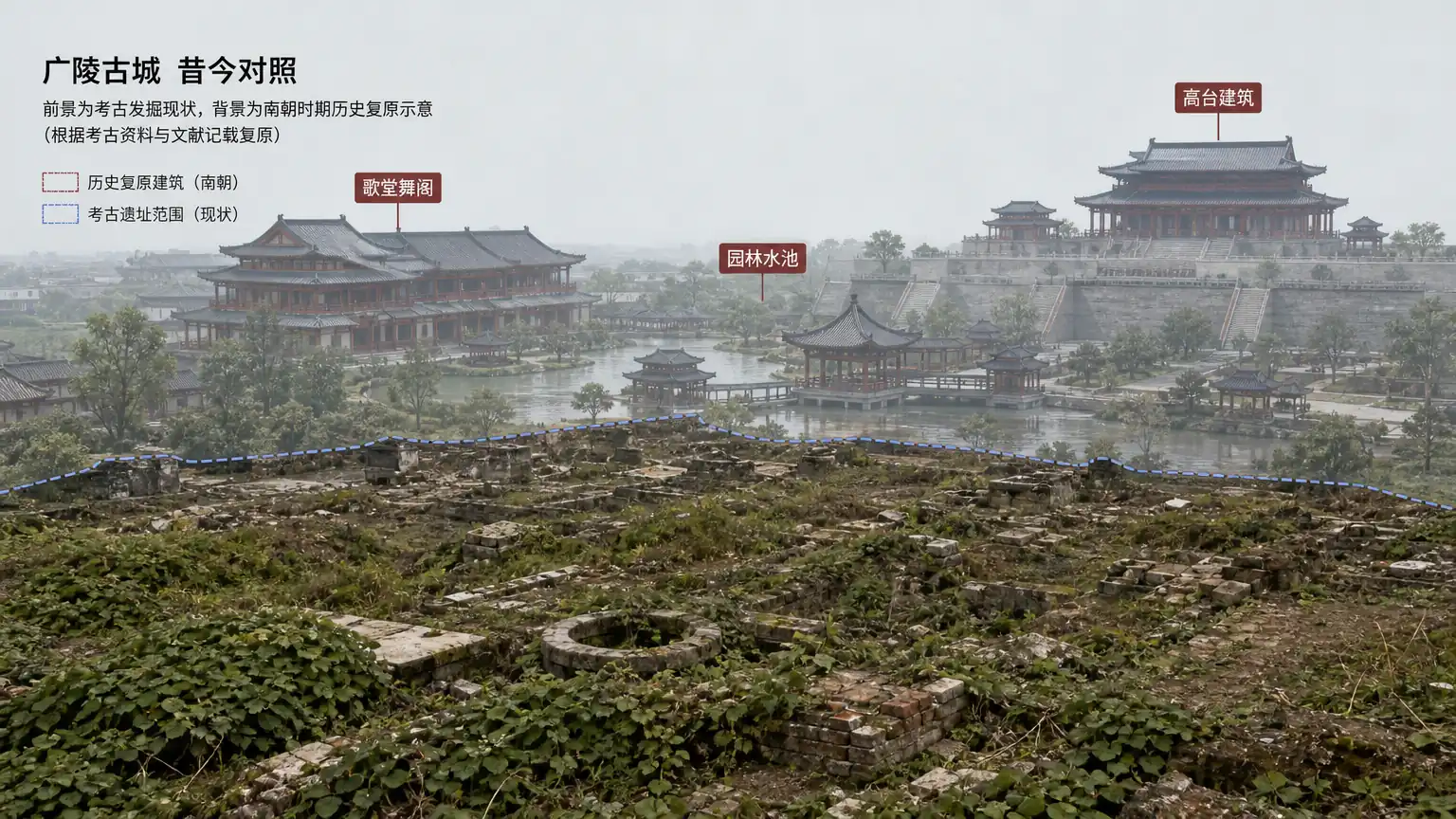 《芜城赋》昔今对照文化图