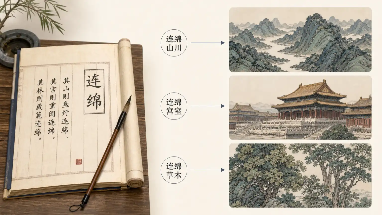 赋体辞藻与物象对应图