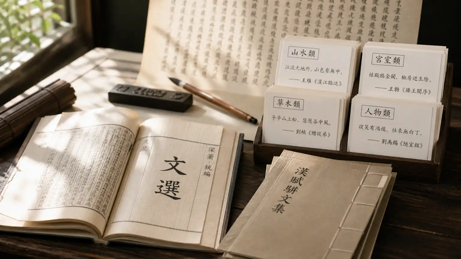 汉赋骈文阅读与词汇卡片图