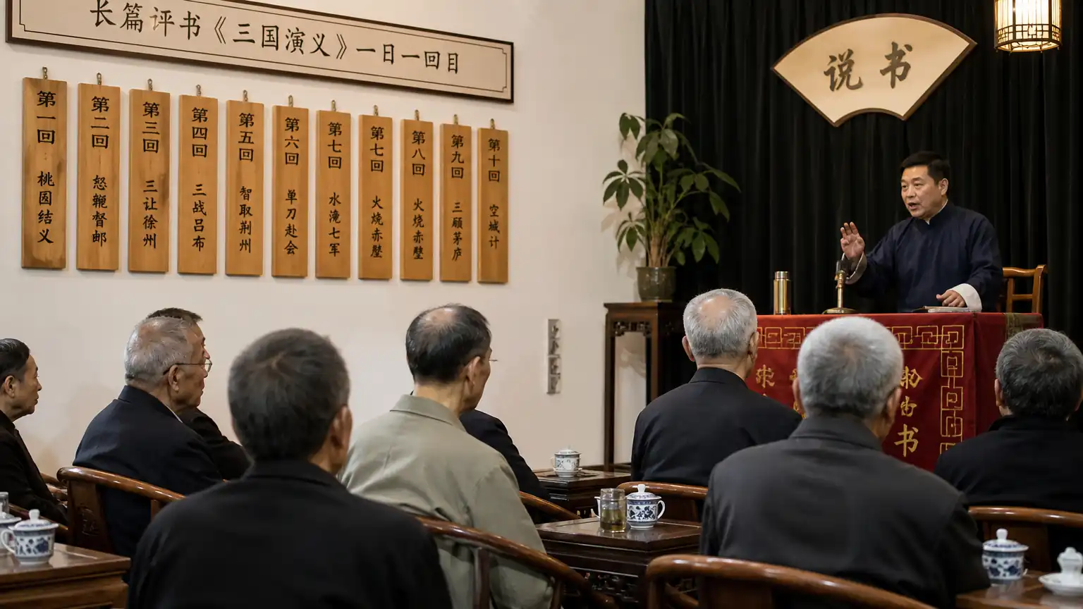 长篇连说追书听客图