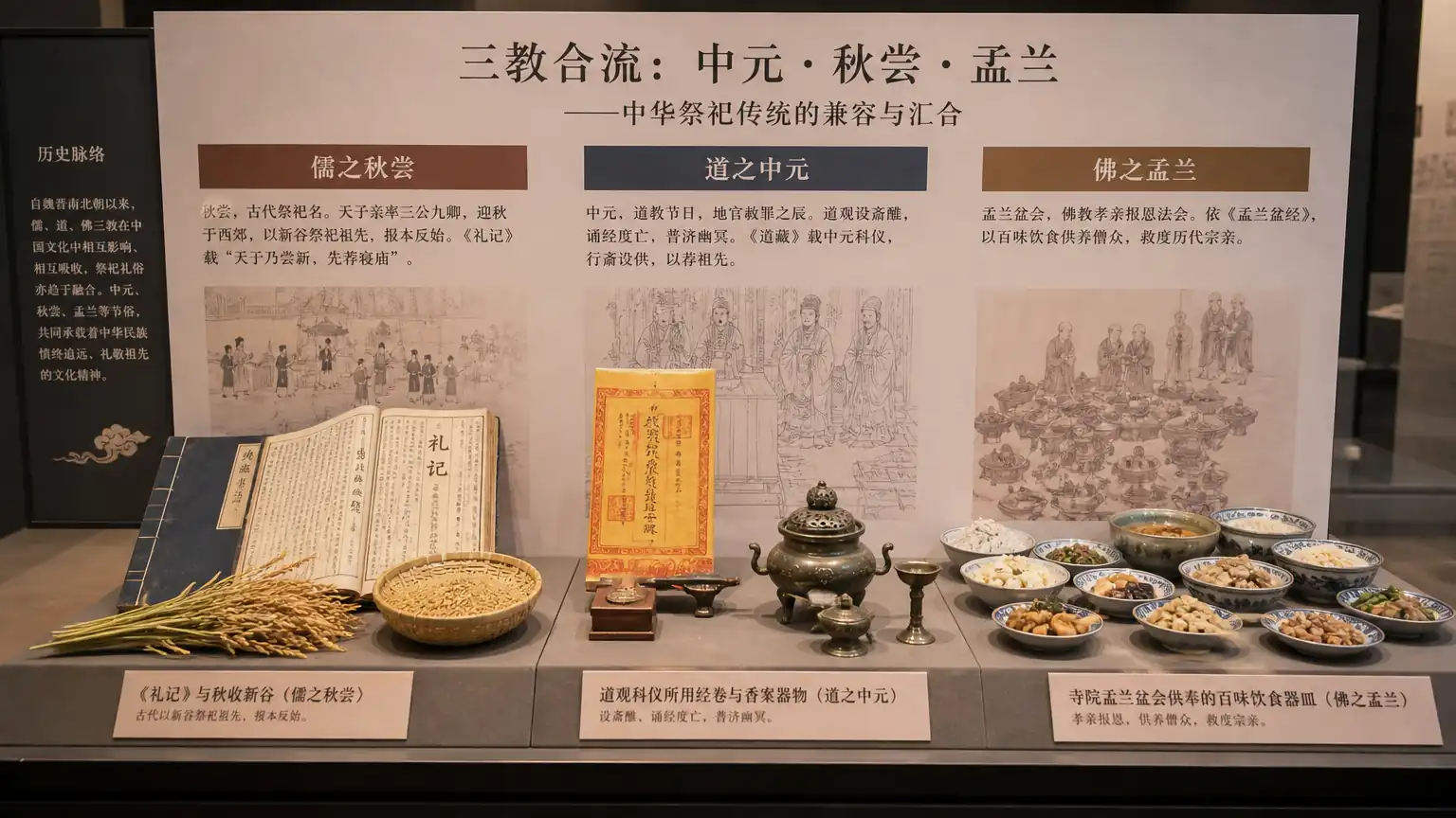 三教合流祭祀传统陈列图