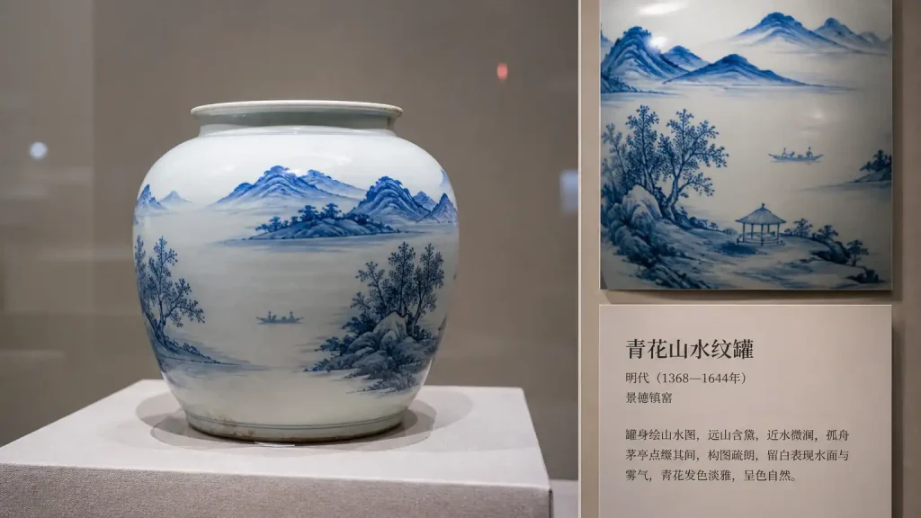 东南亚瓷绘借鉴明清山水纹样演变
