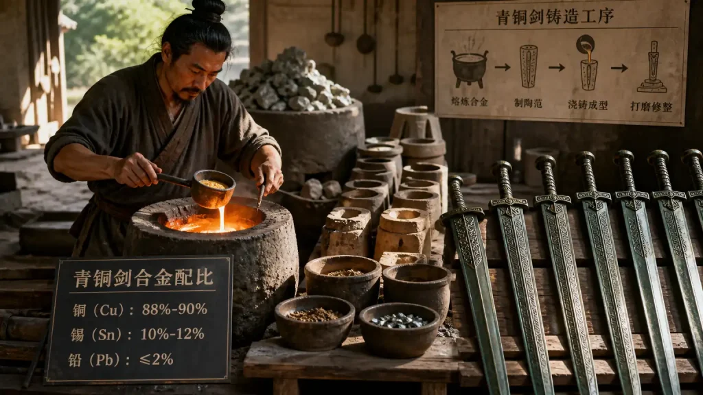 名剑的光华将青铜铸造工艺推上巅峰