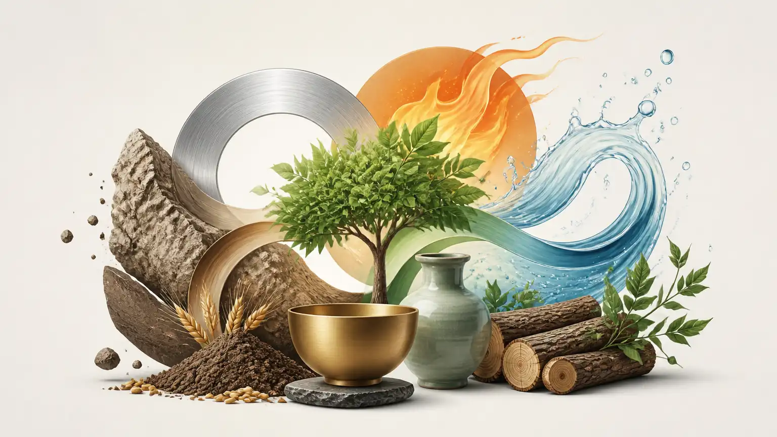 五行相杂成百物示意图