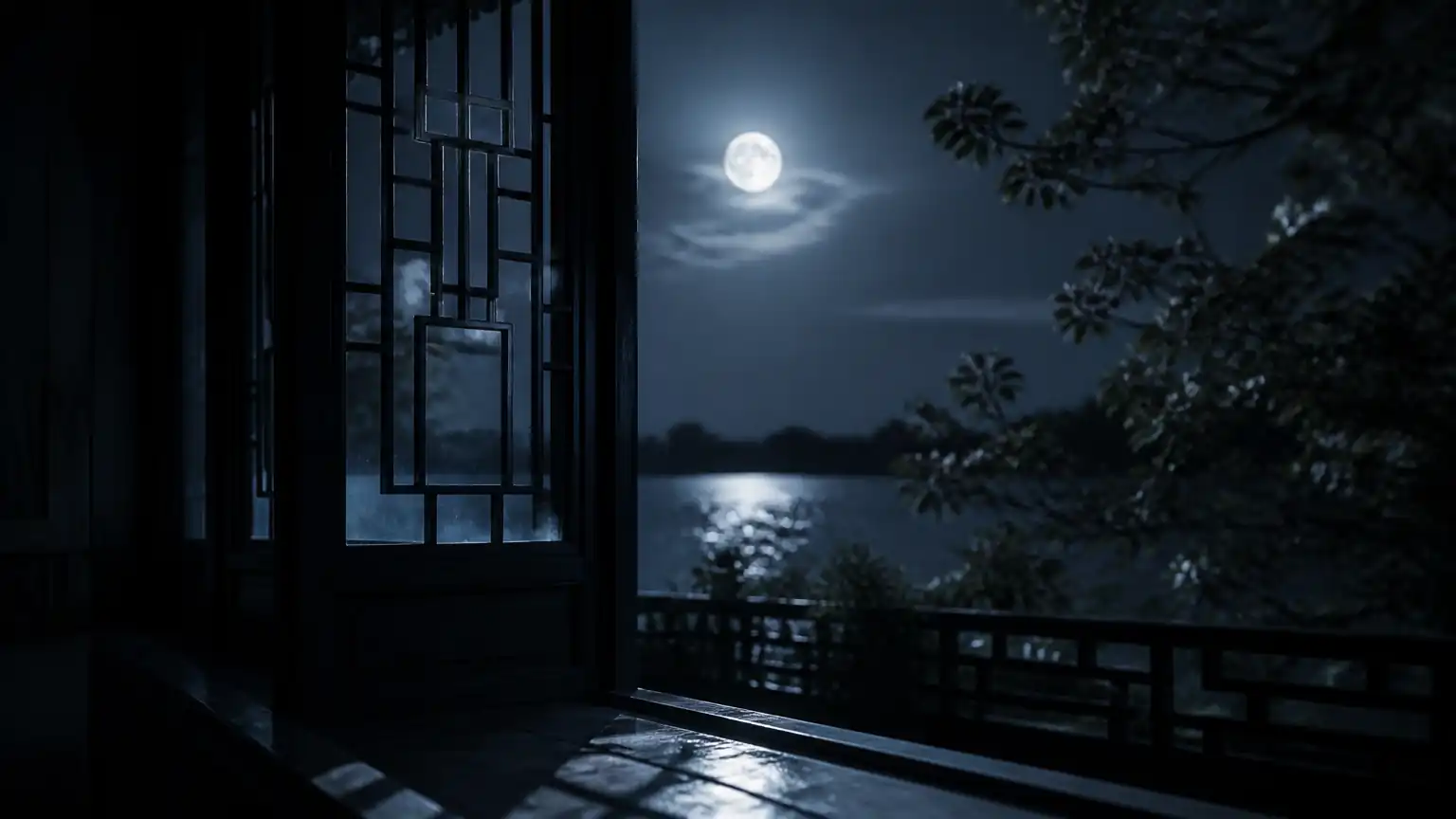 月夜化典意境场景图
