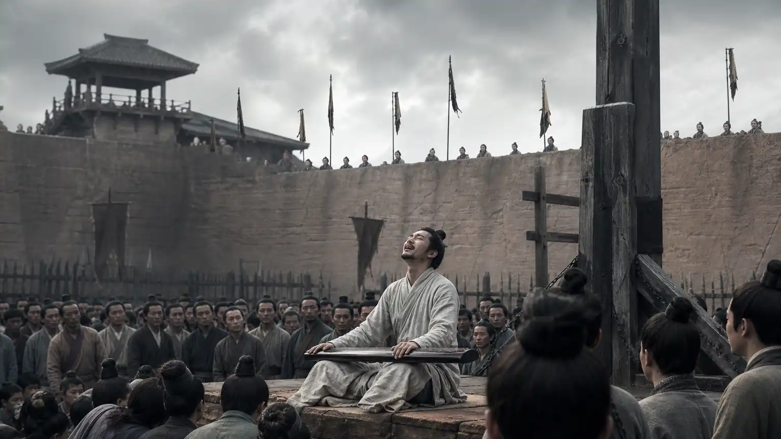 洛阳东市临刑抚琴场景图