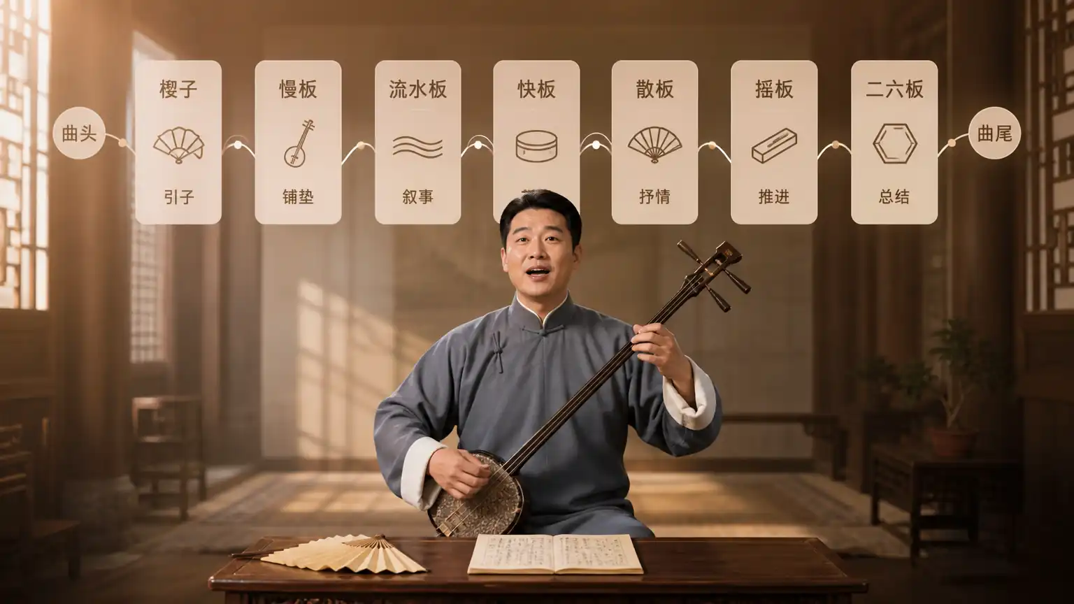 曲牌联缀演唱示意图